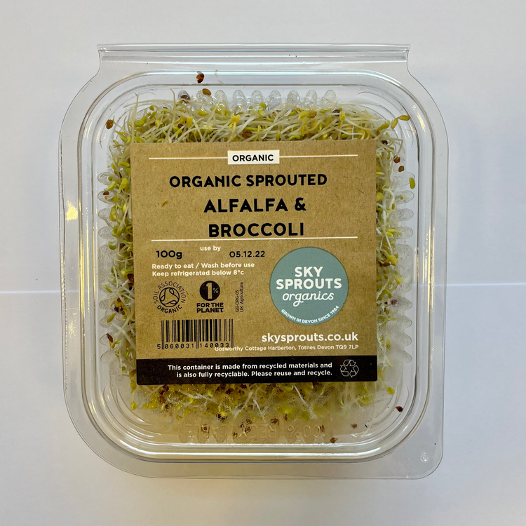 Organic Sprouts Pack Alfalfa Broccoli 100g