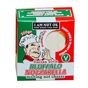 i am nut ok bluffalo notzarella vegan mozzarella cheese 200g
