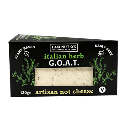 i am nut ok g.o.a.t. italian herb vegan goats cheese 120g