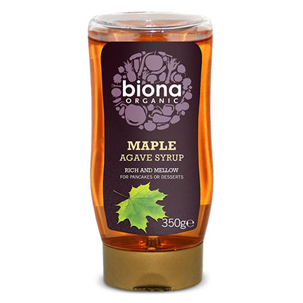 biona maple agave syrup squeezy 350g