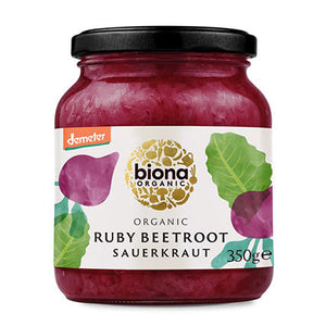 biona sauerkraut ruby beetroot 350g