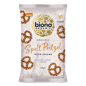 biona spelt pretzels with sesame 125g