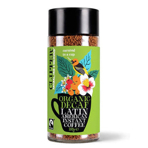 clipper fairtrade organic latin american decaf instant coffee 100g