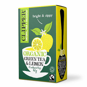 clipper green tea with lemon tea 20 bags
