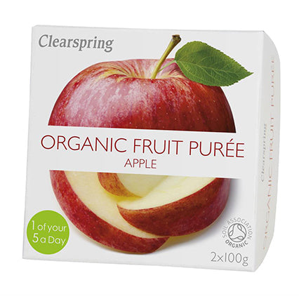 clearspring apple puree 2 x 100g