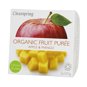 clearspring organic fruit puree apple mango 2 x 100g