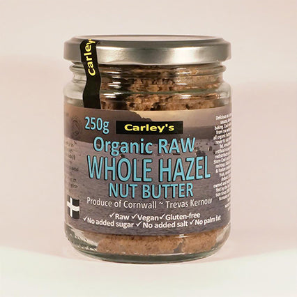 carleys organic raw hazelnut butter 250g
