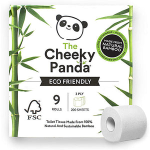 the cheeky panda natural bamboo toilet tissue 9 rolls