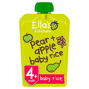 ella's kitchen baby rice pear & apple - stage 1 - 120g
