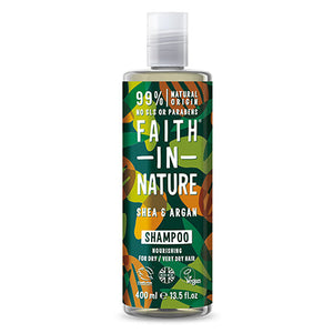 faith in nature shea & argan shampoo 400ml