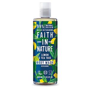 faith in nature lemon & tea tree body wash 400ml