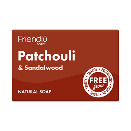 friendly soap natural patchouli & sandalwood soap 95g