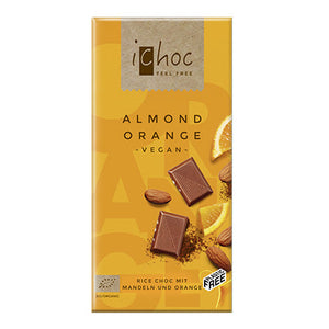 ichoc almond orange rice chocolate bar 80g