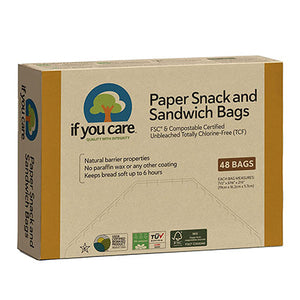 if you care paper sandwich bags pack of 48