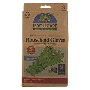 if you care natural rubber gloves - small