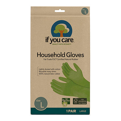 if you care natural rubber gloves - large