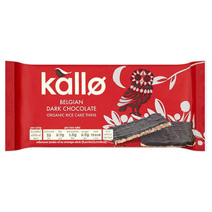 kallo dark chocolate rice cakes 90g