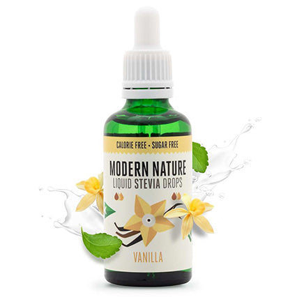 modern nature vanilla stevia drops sweetener 50ml