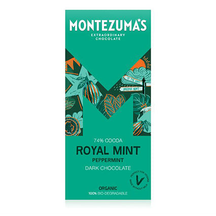 montezuma's royal mint vegan 74% dark chocolate with mint 74%