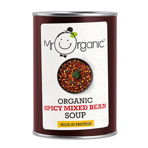 mr organic spicy mixed bean soup 400g