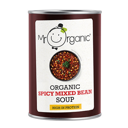 mr organic spicy mixed bean soup 400g
