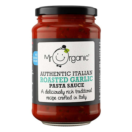 mr organic roasted garlic sauce 350g
