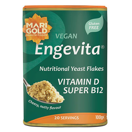 marigold engevita nutritional yeast flakes with vitamin d & b12. 100g