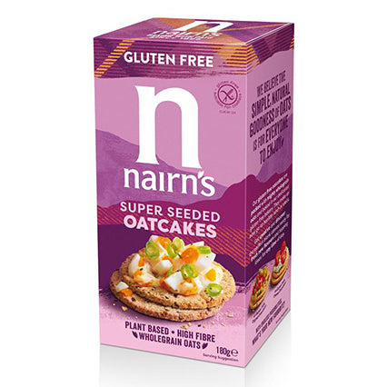 nairns gluten free super seeded oatcakes 180g