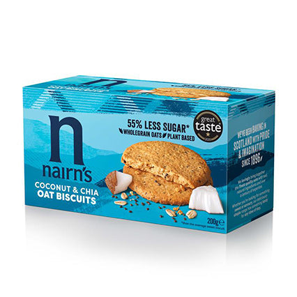 nairns coconut & chia oat biscuits 200g