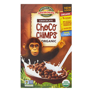 nature's path envirokids organic gluten free choco chimps cereal 284g