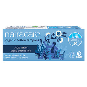 natracare organic cotton tampons - super 20 pack