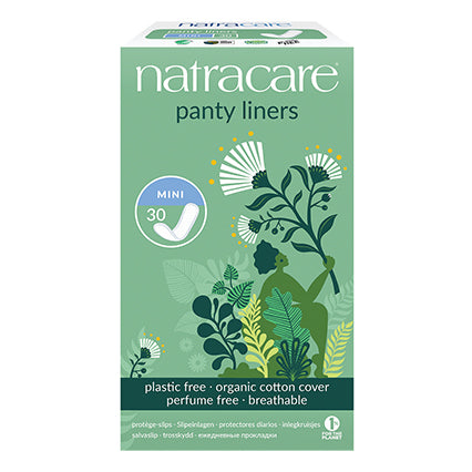 natracare organic cotton pantyliners - mini 30 pack