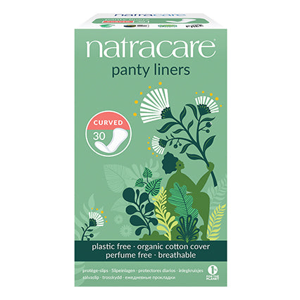 natracare organic cotton pantyliners - curved 30 pack