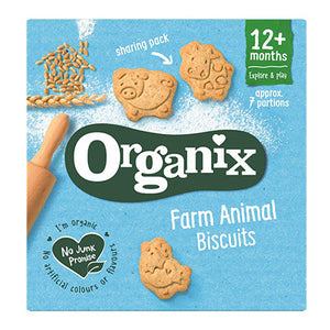 organix vegan toddler 12 month animal biscuits 100g