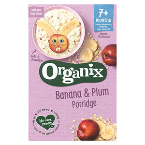 organix vegan banana & plum baby porridge 200g