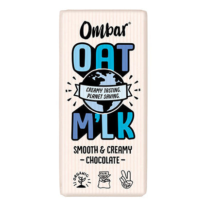 ombar vegan oat milk smooth & creamy chocolate bar 70g