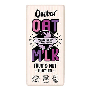 ombar vegan oat milk fruit & nut chocolate bar 70g
