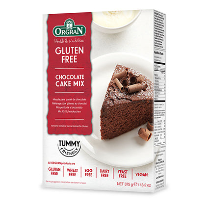 orgran vegan gluten free chocolate cake mix 375g