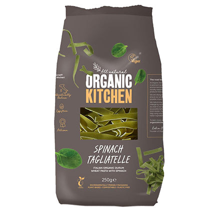 organic kitchen spinach tagliatelle 250g