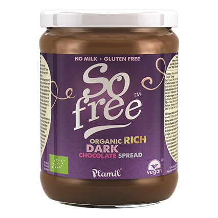 plamil so free organic rich dark chocolate spread 275g