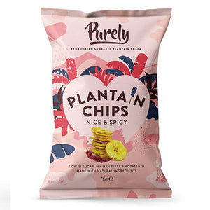 purely plantain nice & spicy plantain chips 75g
