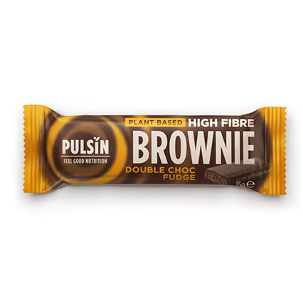 pulsin vegan double chocolate fudge brownie 35g
