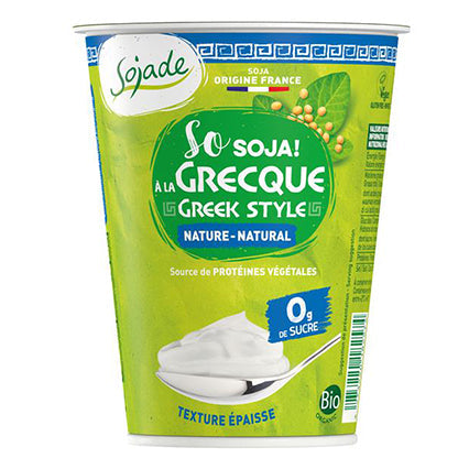 sojade vegan greek style soya yogurt 400g