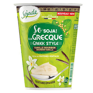 sojade vegan greek style vanilla soya yoghurt 400g