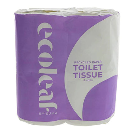 ecoleaf toilet tissue 100% recycled 4 pack