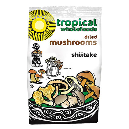 tropical wholefoods organic dried shiitake mushrooms 50g