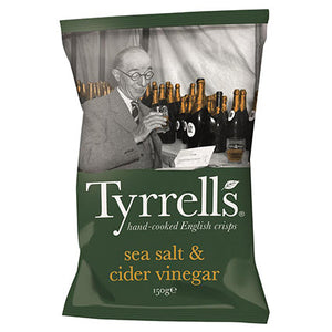 tyrrells sea salt & cider vinegar crisps 150g