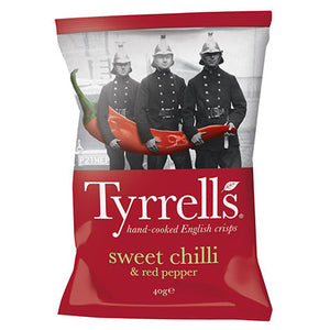 tyrrells sweet chilli & red pepper crisps 40g