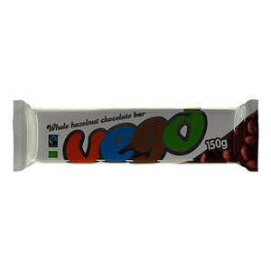 vego large organic whole hazelnut vegan chocolate bar 150g