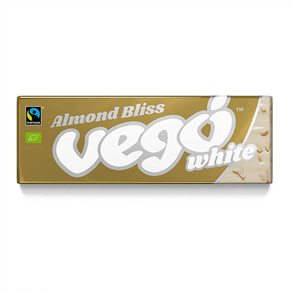 vego organic vegan white almond bliss chocolate bar 50g